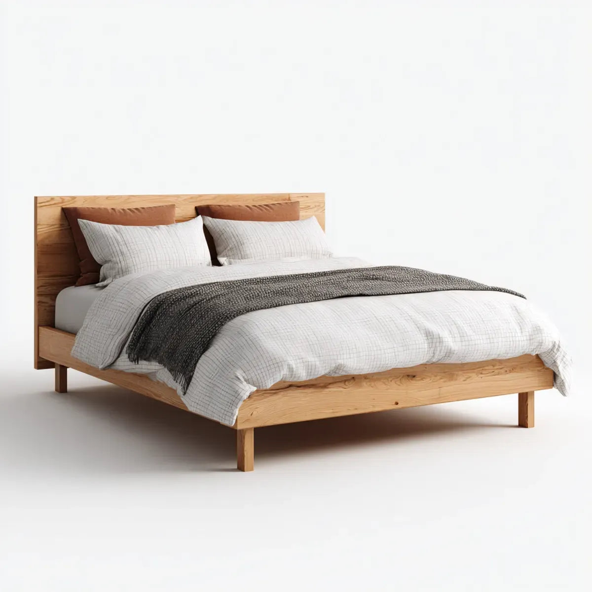 Doppelbett Massivholz Kiefer Natur 160 x 200 cm Rechteckig