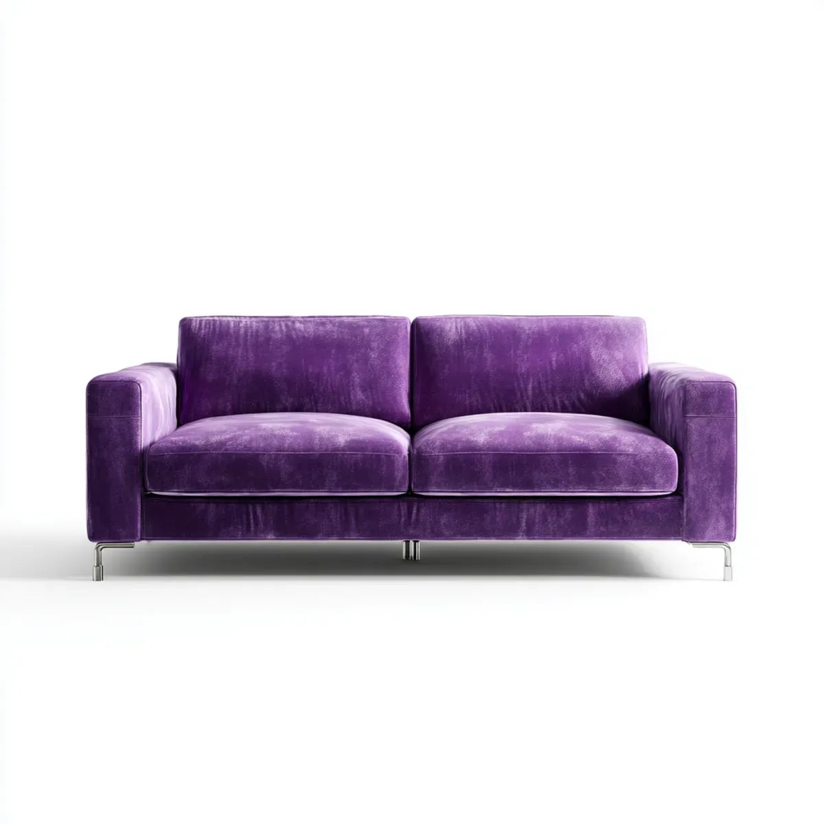 3-Sitzer Sofa Violett 200 x 90 x 85 cm Polyestersamt Rechteckig